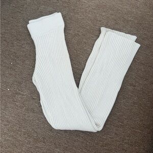 Tiger Mist Cream Ribbed Crew Socks